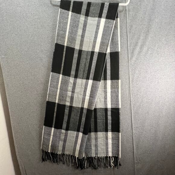 Banana Republic 100% ACRYLIC Women's Black Plaid Scarves Multi Color - Picture 2 of 6